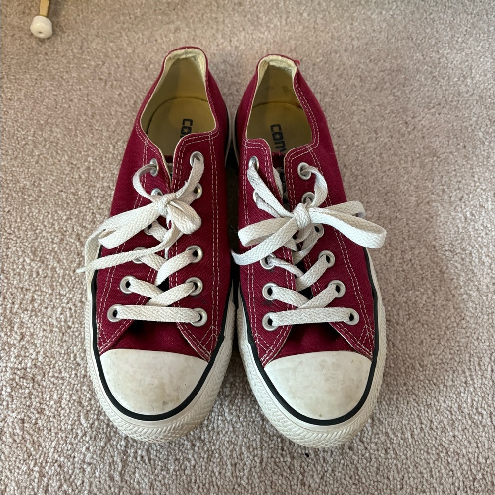 Converse Red Canvas Sneakers